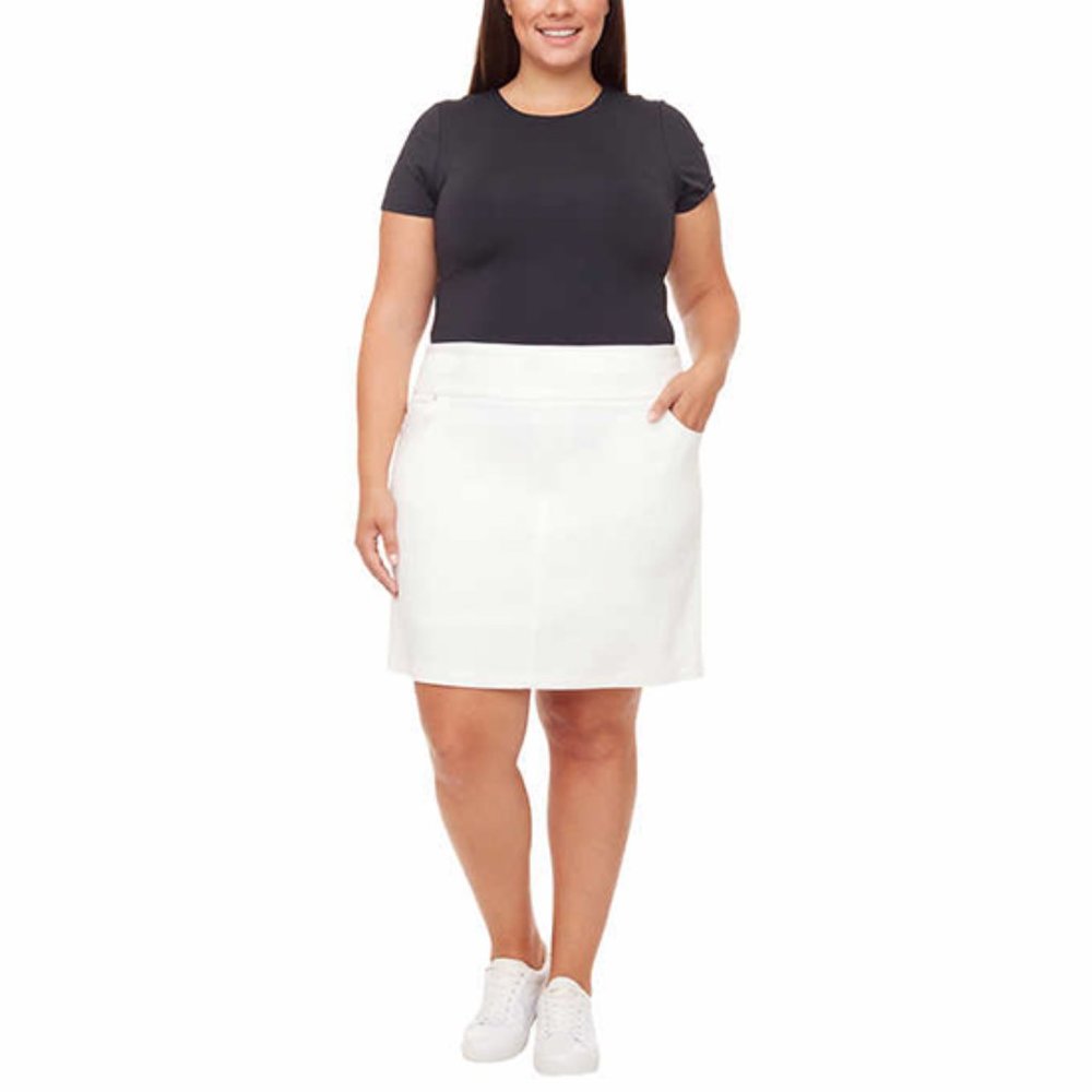 WHITE NWT Ladies' Denim Skort S.C. & CO - Picture 5 of 11